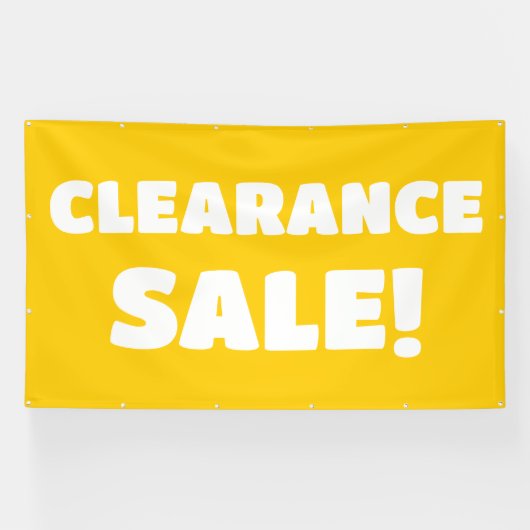 Clearance Verkauf! Yellow Banner (Horizontal)