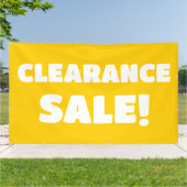 Clearance Verkauf! Yellow Banner (Außenbereich)