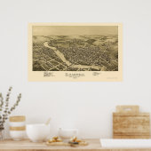 Clearfield, PA Panoramic Map - 1895 Poster (Küche)