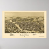 Clearfield, PA Panoramic Map - 1895 Poster (Vorne)