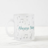 ClearGlassMusicNoteMug-fertigen Sie besonders an Mattglastasse (Links)