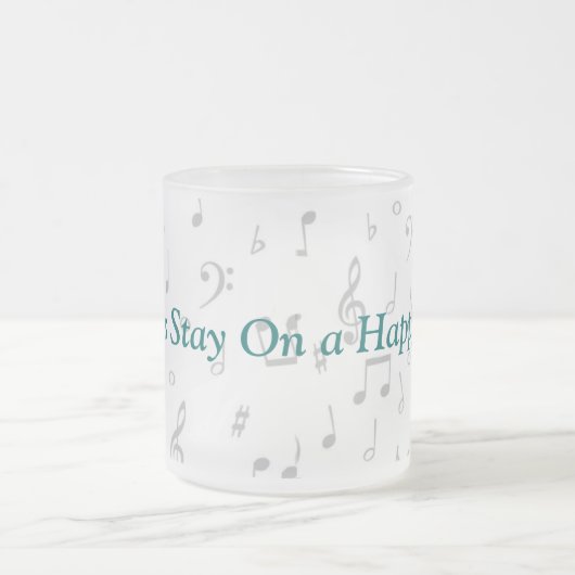 ClearGlassMusicNoteMug-fertigen Sie besonders an Mattglastasse (Mittel)