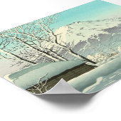 Clearing nach Schnee bei Oshiono - Hasui Kawase Poster (Ecke)