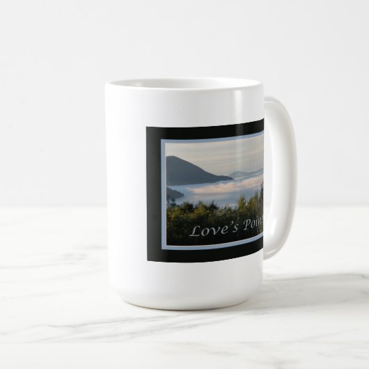 Clearlake Mt. Konacti der Punkt-Tasse Kaffeetasse (VorderseiteRechts)