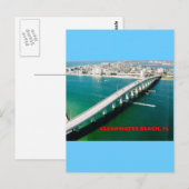 CLEARWASSER BEACH FLORIDA POSTKARTE (Vorne/Hinten)