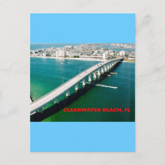 CLEARWASSER BEACH FLORIDA POSTKARTE (Vorderseite)