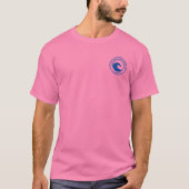 Clearwater Beach Blue Ocean Wave Circle Design T-Shirt (Vorderseite)