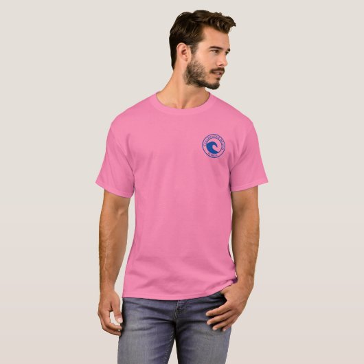 Clearwater Beach Blue Ocean Wave Circle Design T-Shirt (Vorne ganz)