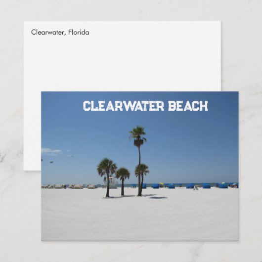 Clearwater Beach FL Postkarte (Vorne/Hinten)