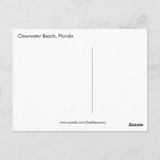 Clearwater Beach FL Postkarte (Rückseite)