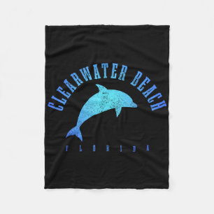 Clearwater Beach Florida Fl Dolphin Vacation Souve Fleecedecke
