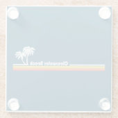 Clearwater Beach Florida Glasuntersetzer (Rückseite)