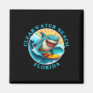 Clearwater Beach Florida Glückliches Surfen Hai So Magnet