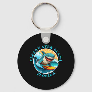 Clearwater Beach Florida Glückliches Surfen Hai So Schlüsselanhänger