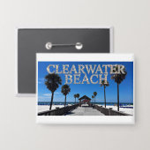 Clearwater Beach Florida Knopf Button (Vorderseite/Rückseite)