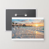 Clearwater Beach Florida Knopf Button (Vorderseite/Rückseite)