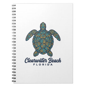 Clearwater Beach Florida Meeresschildkröte Vektor  Notizblock