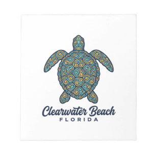 Clearwater Beach Florida Meeresschildkröte Vektor  Notizblock