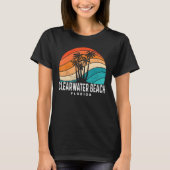 Clearwater Beach Florida Palm Tree Beach Souvenir T-Shirt (Vorderseite)
