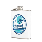 Clearwater Beach Florida Palm Tree Birds Flachmann (Links)