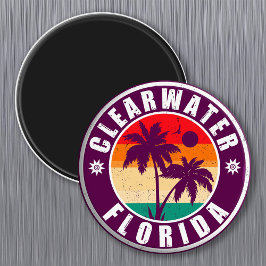 Clearwater Beach Florida Palm Tree Souvenirs 60er Magnet