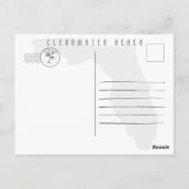 Clearwater Beach Florida Palm Tree Souvenirs 60er Postkarte (Rückseite)