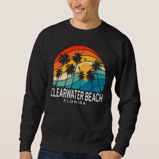 Clearwater Beach Florida Palm Tree Tropical Beach  Sweatshirt (Vorderseite)