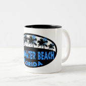 Clearwater Beach Florida Palmen Zweifarbige Tasse (VorderseiteRechts)
