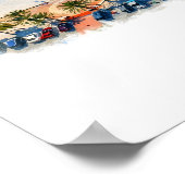 Clearwater Beach Florida Poster, Watercolor Poster (Ecke)