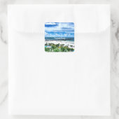 Clearwater Beach, Florida, Quadratischer Aufkleber (Tasche)