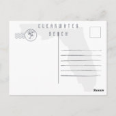 Clearwater Beach Florida Retro Sunset Souvenirs Postkarte (Rückseite)