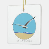 Clearwater Beach, Florida Sea Gull am Strand Keramikornament (Links)