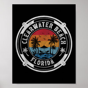 Clearwater Beach Florida Sommerurlaub Vintage S Poster