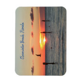 Clearwater Beach, Florida-Sonnenuntergangsmagnet Magnet (Vertikal)