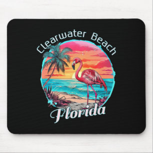 Clearwater Beach Florida Strand Flamingo Tropisch  Mousepad