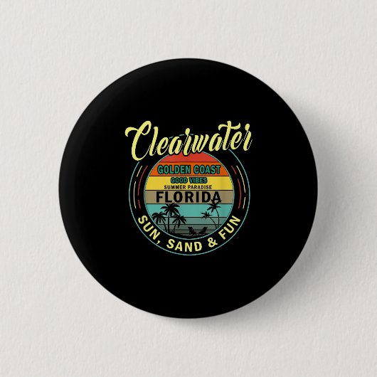 Clearwater Beach Florida - Summer Clearwater Beach Button (Vorderseite)