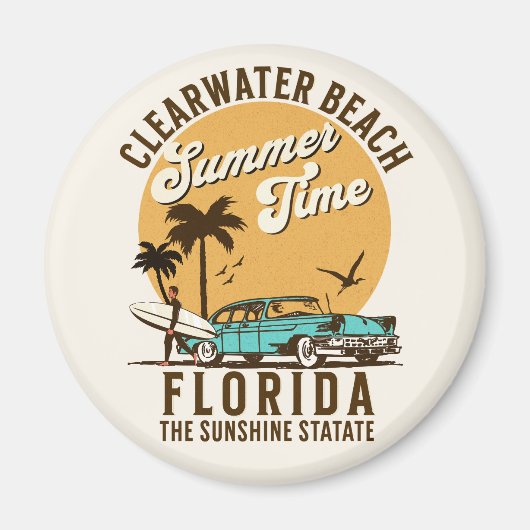 ClearWater Beach Florida Summer Time Magnet (Vorne)