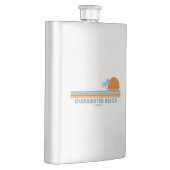 Clearwater Beach Florida Sun Palm Trees Flachmann (Rechts)