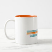 Clearwater Beach Florida Sun Palm Trees Zweifarbige Tasse (Links)