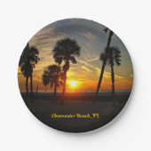 Clearwater Beach, Florida Sunset Pappteller (Vorderseite)