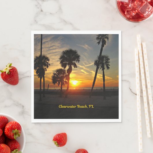 Clearwater Beach, Florida Sunset Serviette (Beispiel)