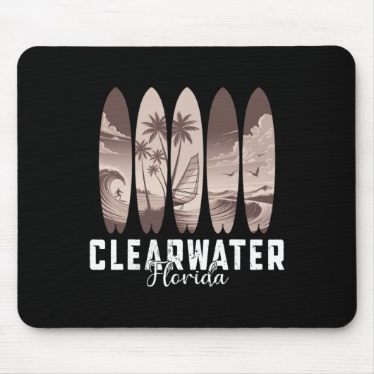Clearwater Beach Florida Surfbrett Männer Frauen S Mousepad (Vorne)