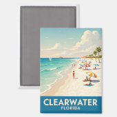 Clearwater Beach Florida Travel Magnet (Vorderseite/Rückseite)