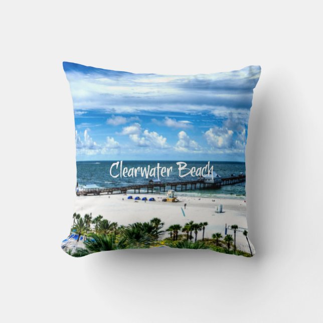 Clearwater Beach, Florida, Urlaubsziel Kissen (Vorderseite)