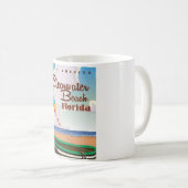 Clearwater Beach, Florida Vintage Reiseplakat Kaffeetasse (VorderseiteRechts)