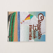 Clearwater Beach, Florida Vintage Reiseplakat Puzzle (Horizontal)