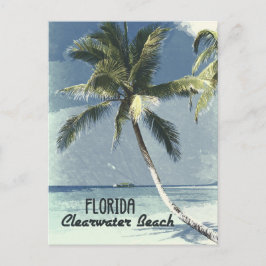 Clearwater Beach Florida Vintage Reiseplaner Art Postkarte