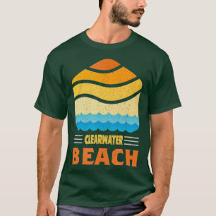 Clearwater Beach Florida - Vintage Waves Graphic T-Shirt