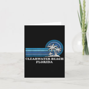 Clearwater Beach Florida Vintager Familienurlaub Karte