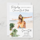 Clearwater Beach Florida Wedding rettet das Datum Save The Date (Vorderseite)